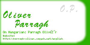 oliver parragh business card